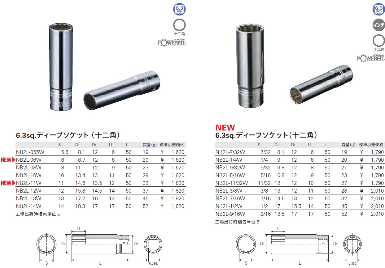 2021新春福袋】 京都機械工具 KTC ネプロス 6.3mm 1 4ンチ ディープ